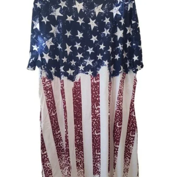 New Floyu Patriotic Short Sleeve Top - 2XL - Picture 2 of 3